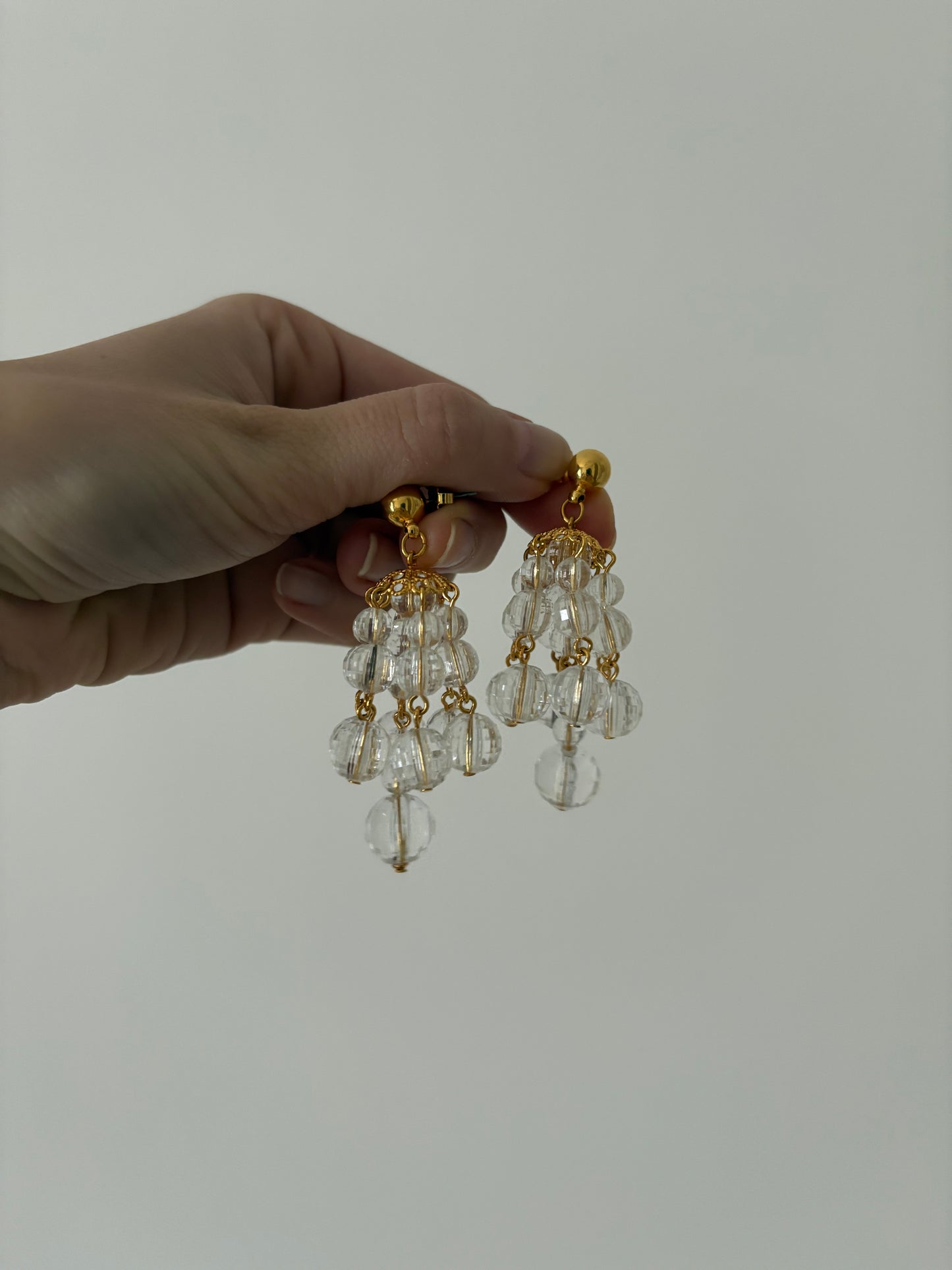 Avon "Faceted Shower" Earrings, 1992
