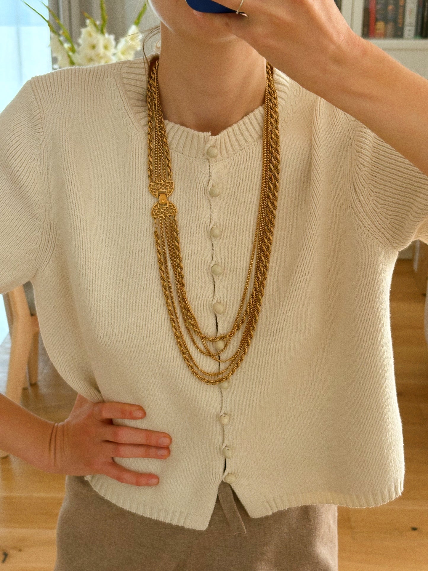 Multi-strand necklace by Monet, 1960s/70s