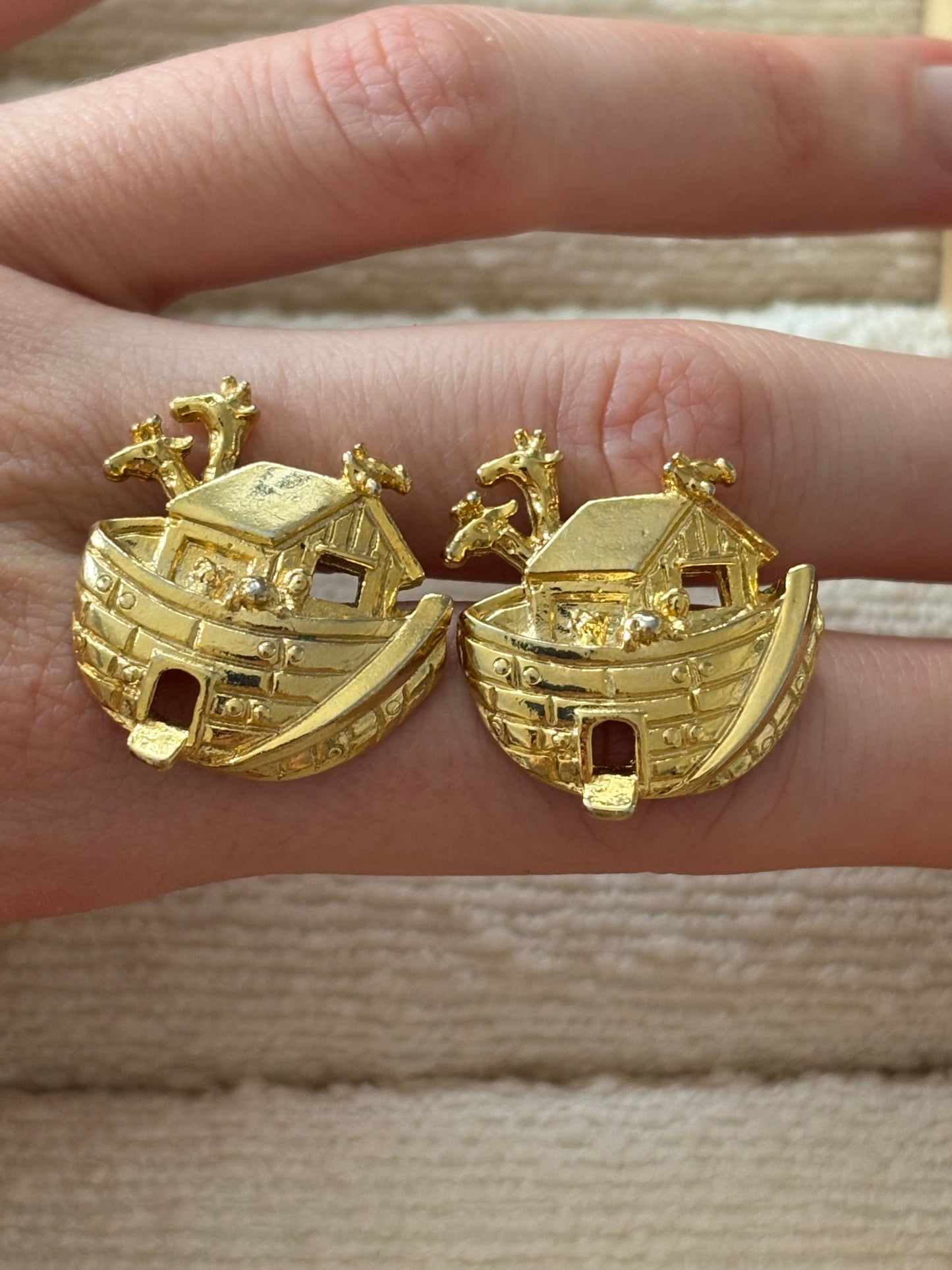 Noah's Ark shaped earrings