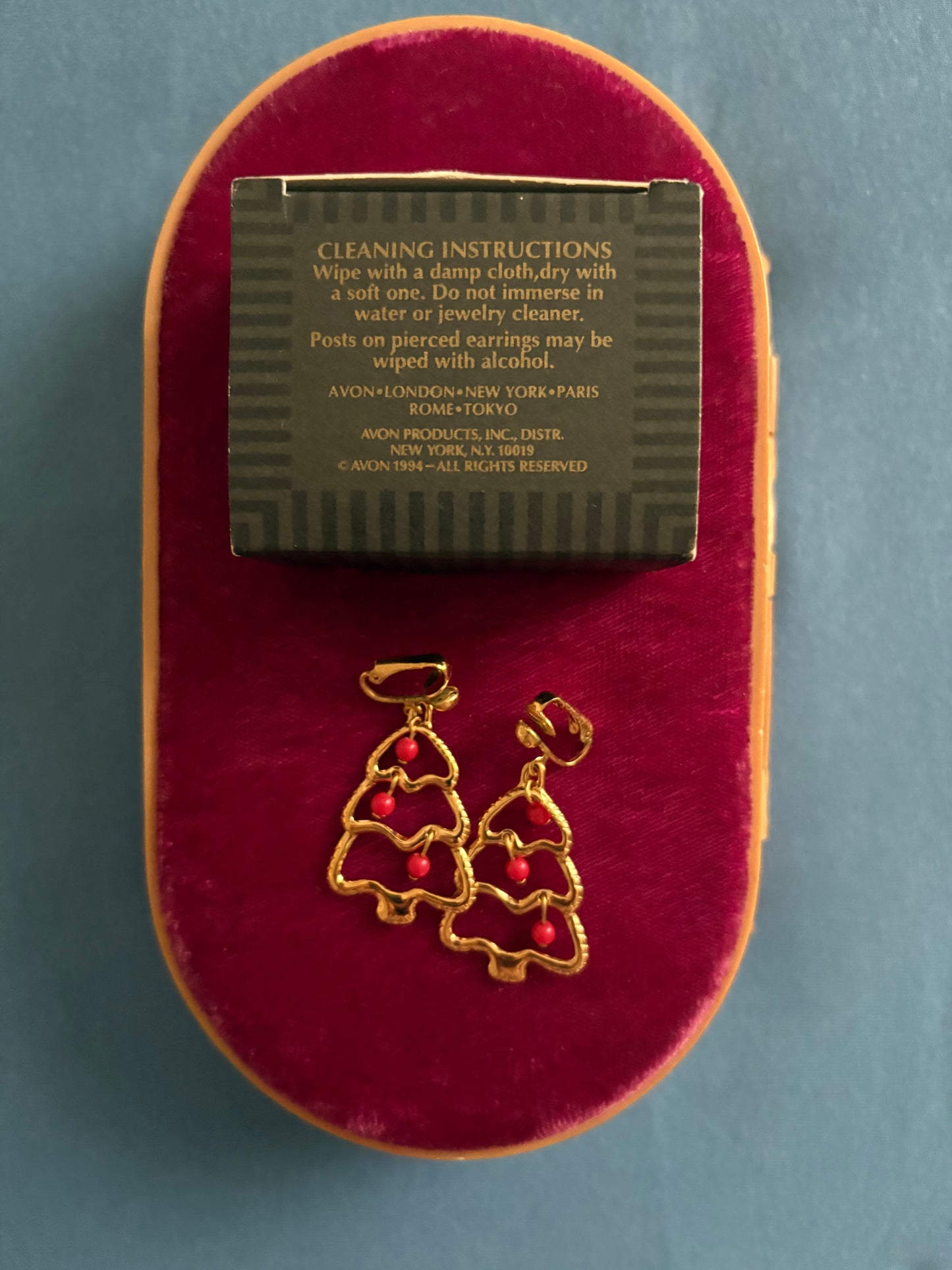 Klipsy Avon „Deck The Tree Clip Earrings” (1994)