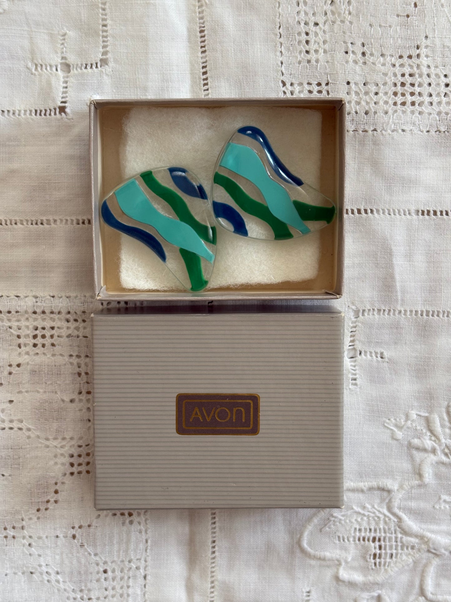 Kolczyki Avon “Fashion Waves”1987 rok