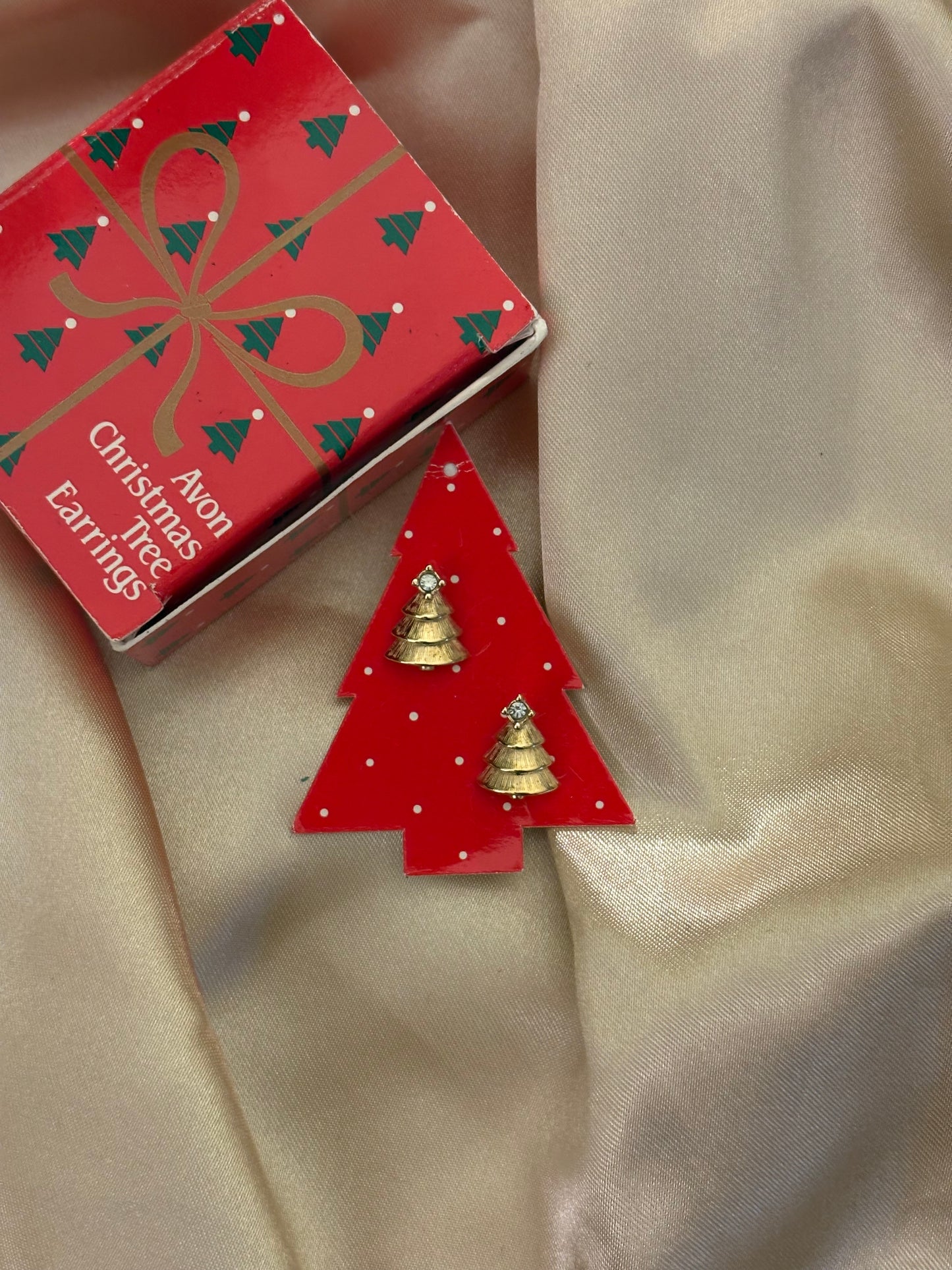 Kolczyki Avon “ Christmas Tree”,1986 rok