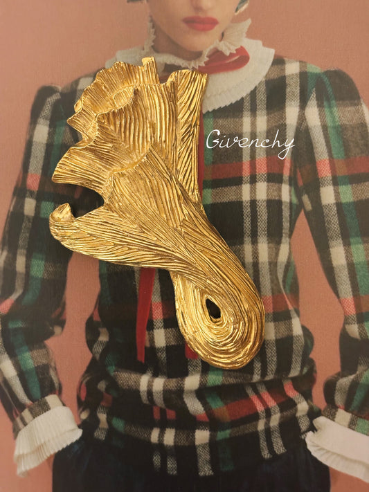 Broszka Givenchy liśc Ginkgo❤️