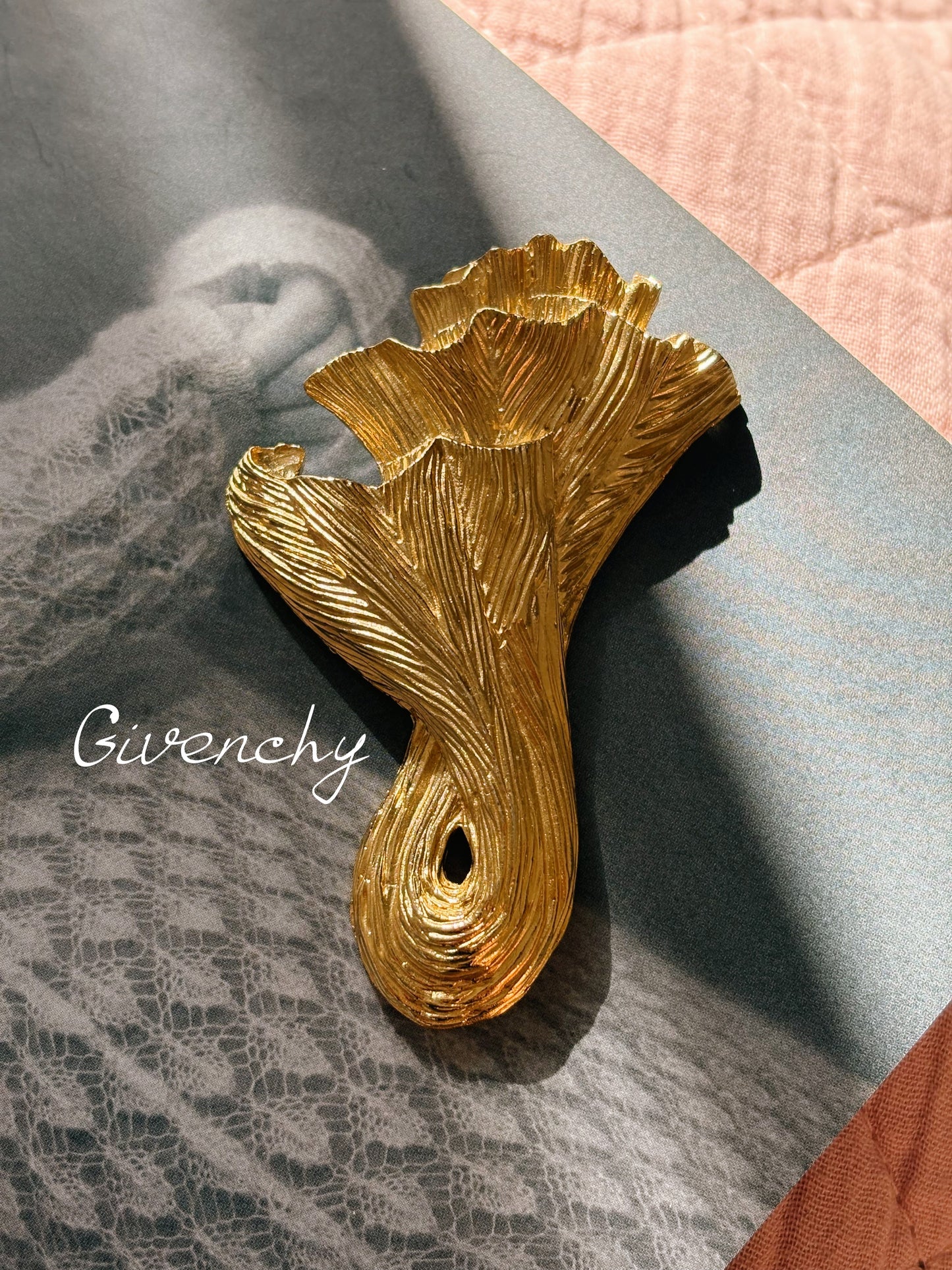 Broszka Givenchy liśc Ginkgo❤️