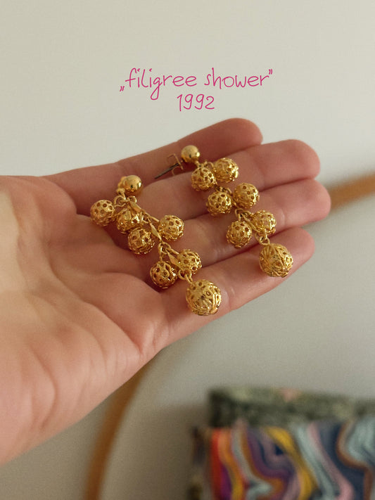 Avon "Filigree Shower" Earrings, 1992