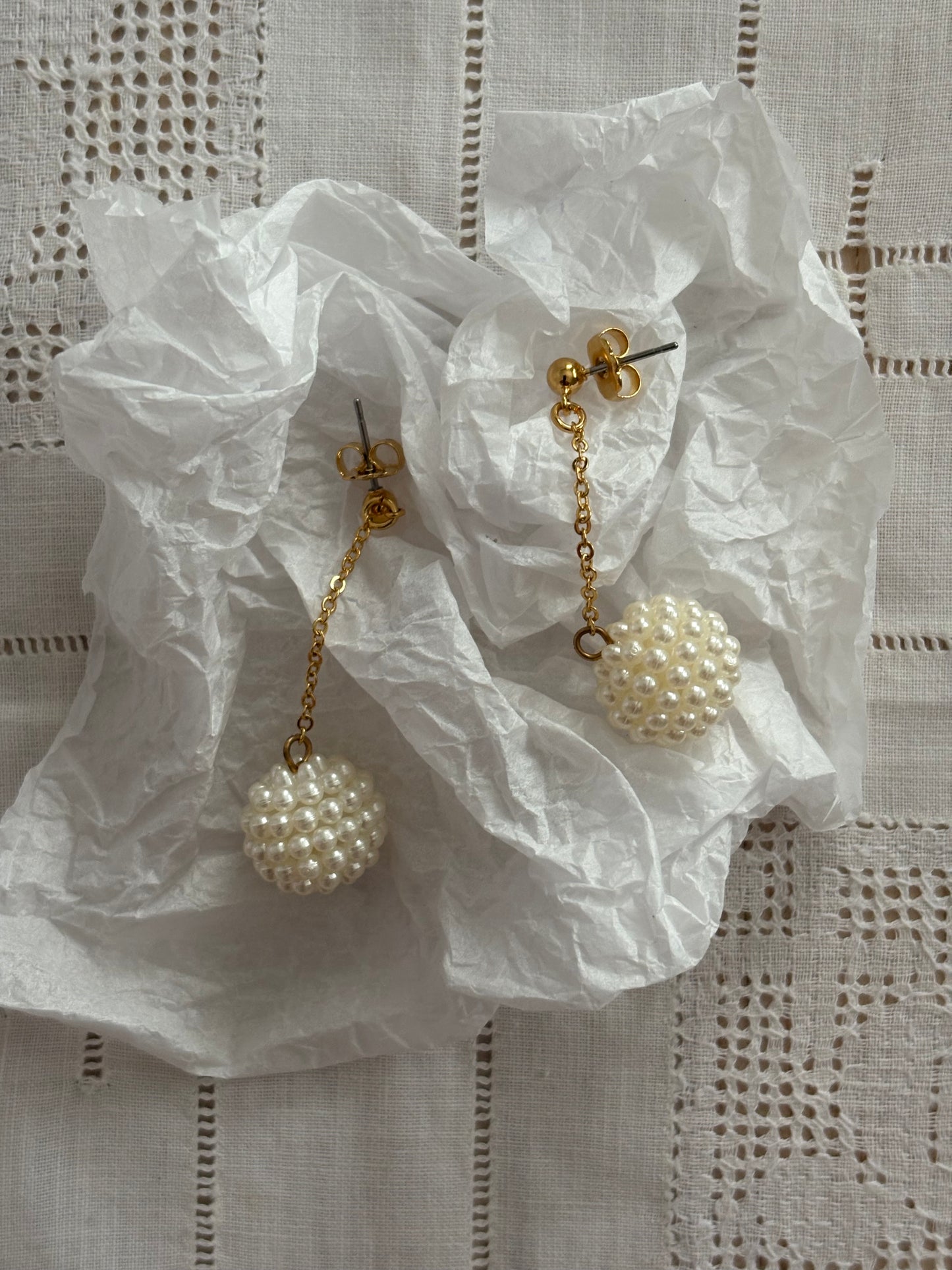 Kolczyki Avon “Snowball”,1991 rok