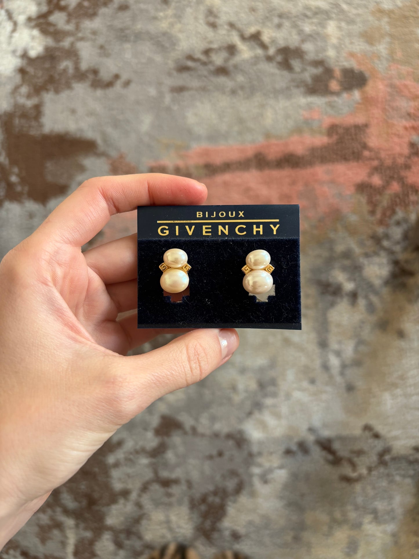 Vintage klipsy Givenchy z perłami