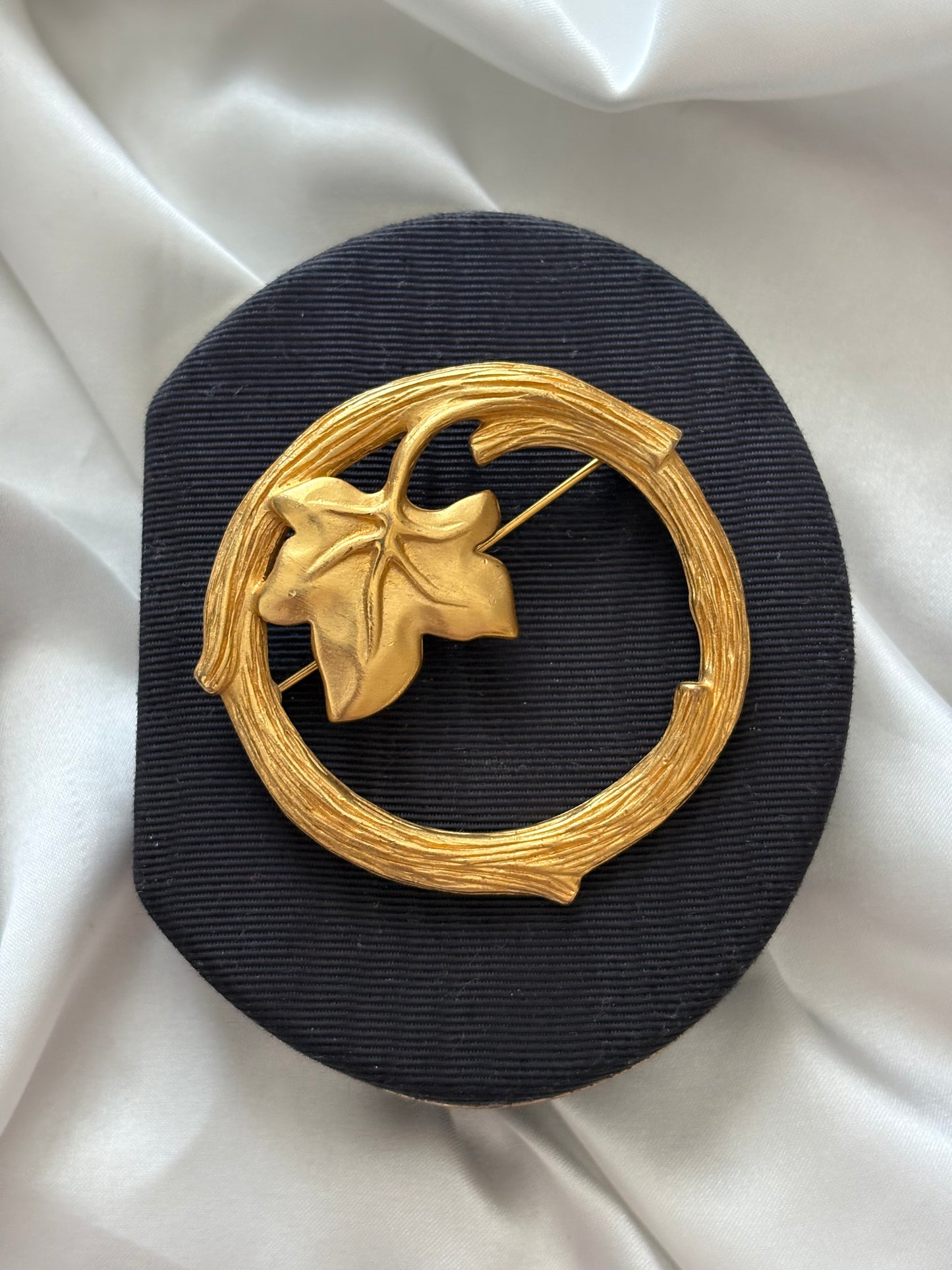 Givenchy gold-plated ivy brooch
