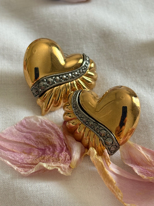 "Sparkle Heart" Earrings, 1994
