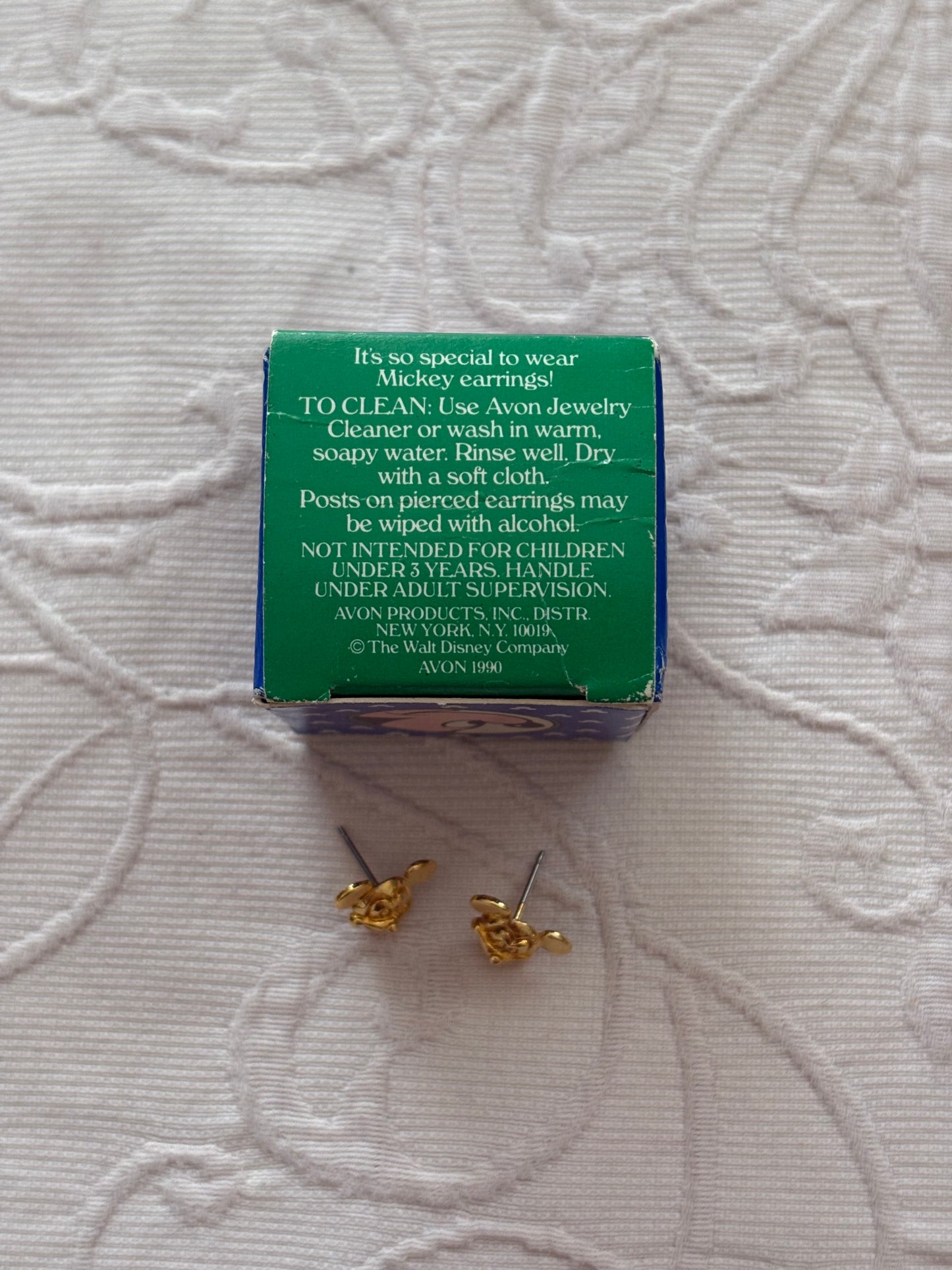 Avon Disney "Mickey Mouse" Earrings, 1990