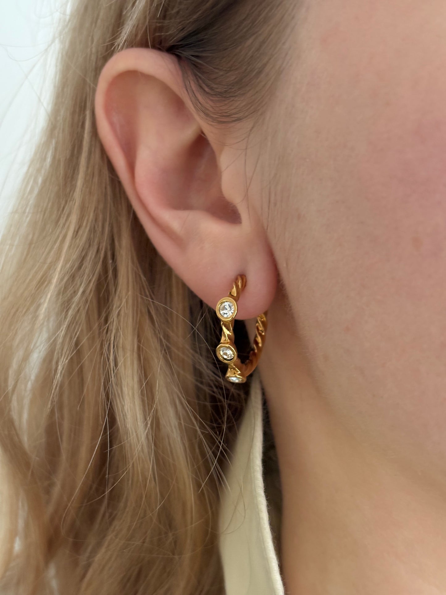 Avon "Brilliant Hoop" earrings, 1991