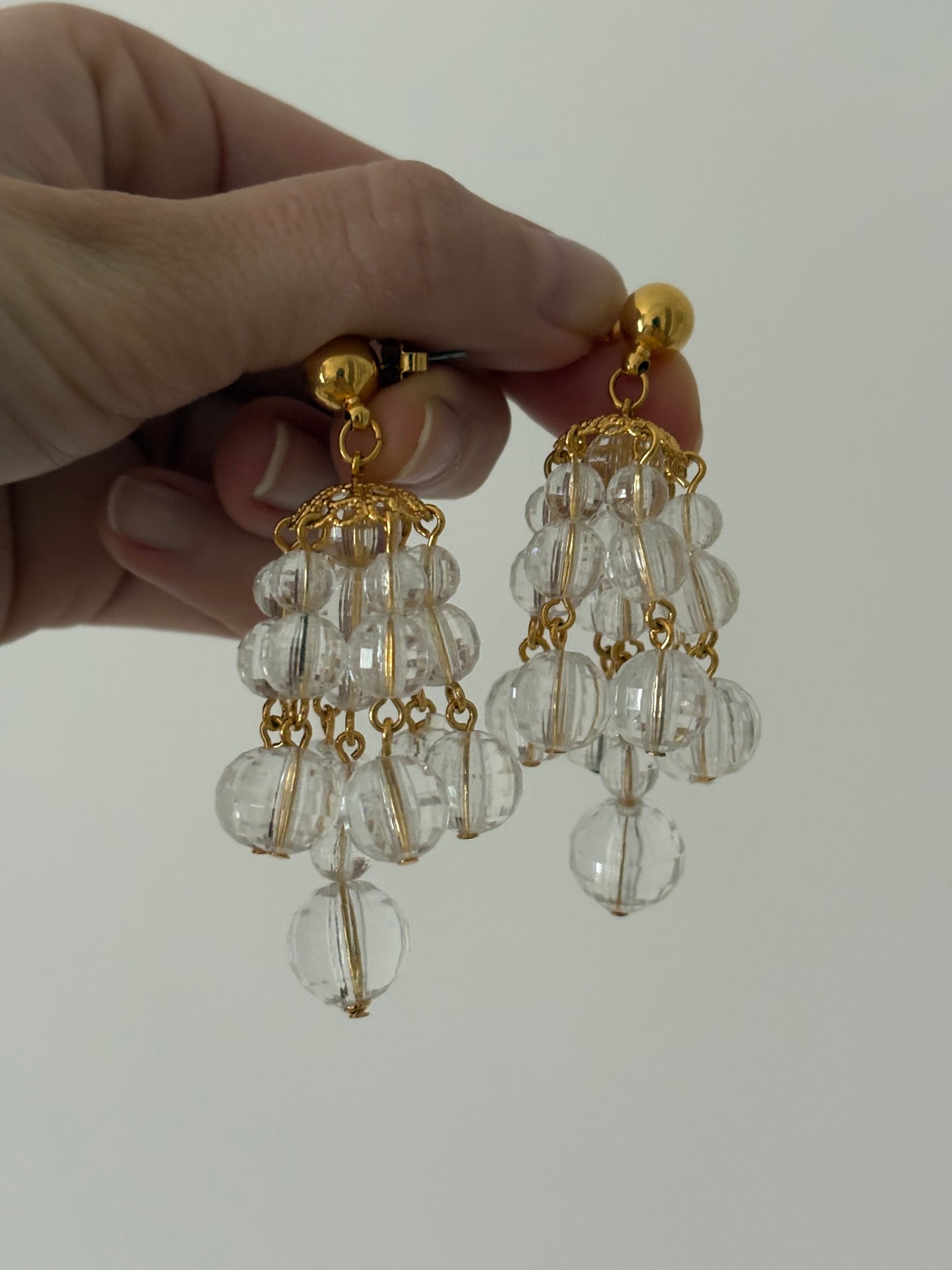 Avon "Faceted Shower" Earrings, 1992