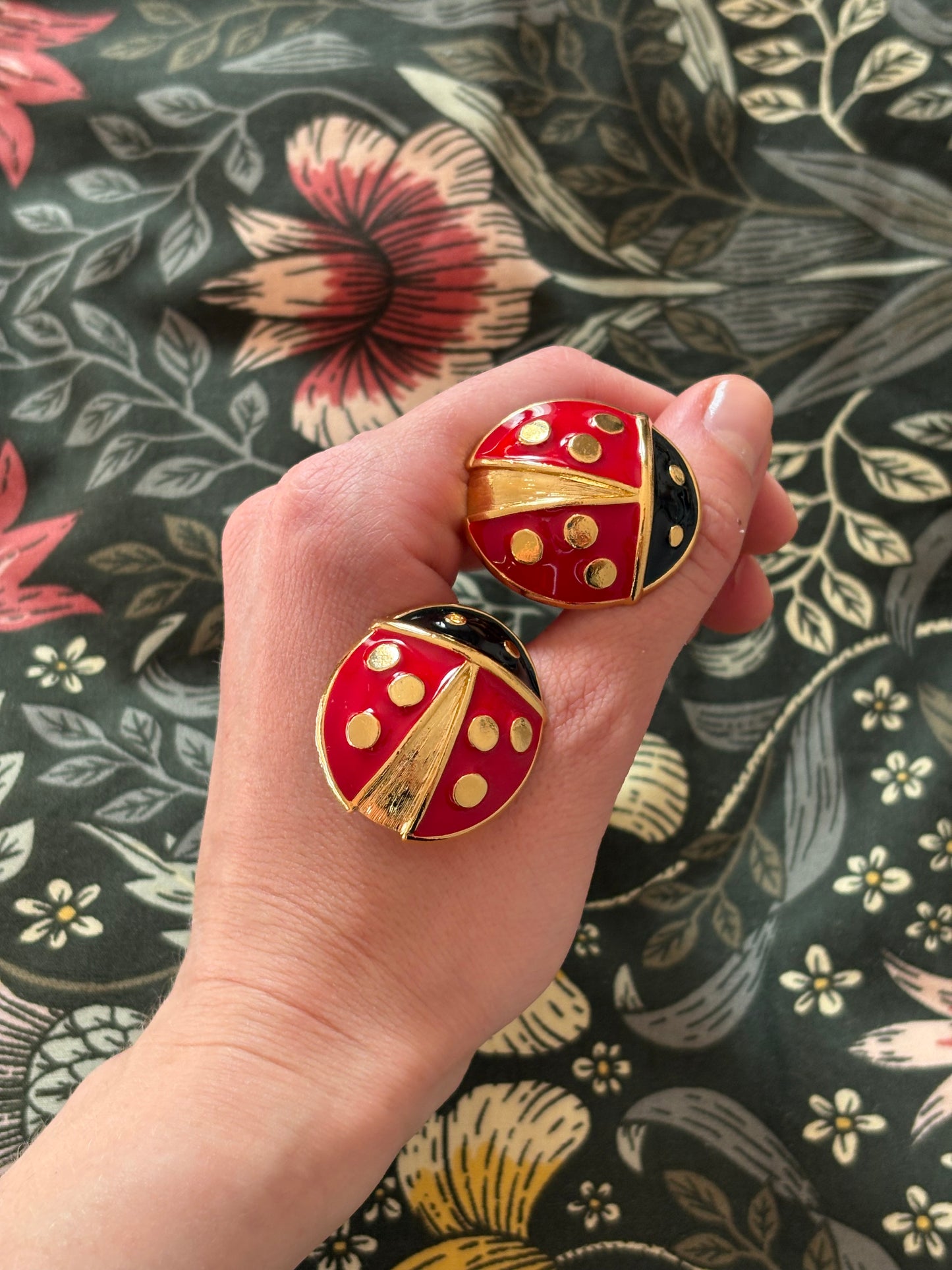 Large Avon "Lucky Ladybug" clips, 1992