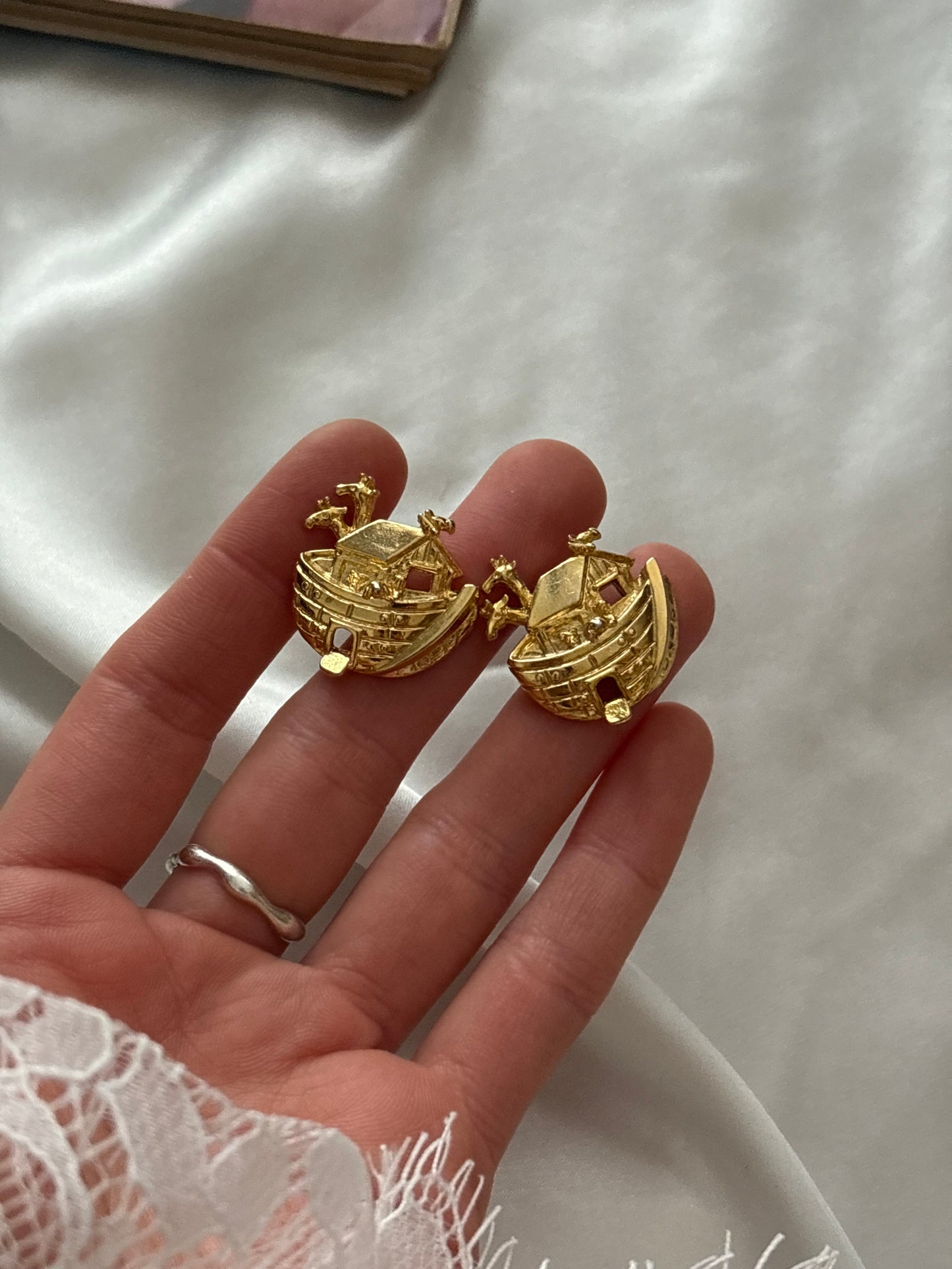 Noah's Ark shaped earrings