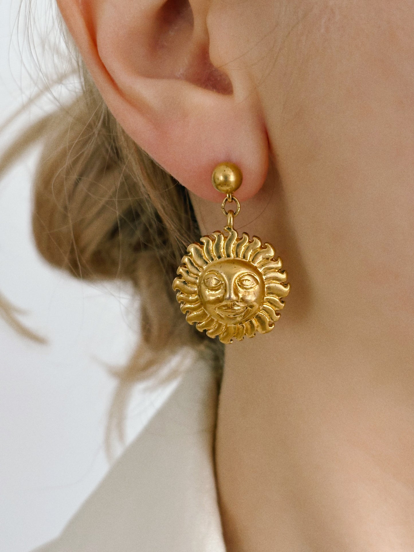 Kolczyki Napier „Słońce”,lata 1960-1970