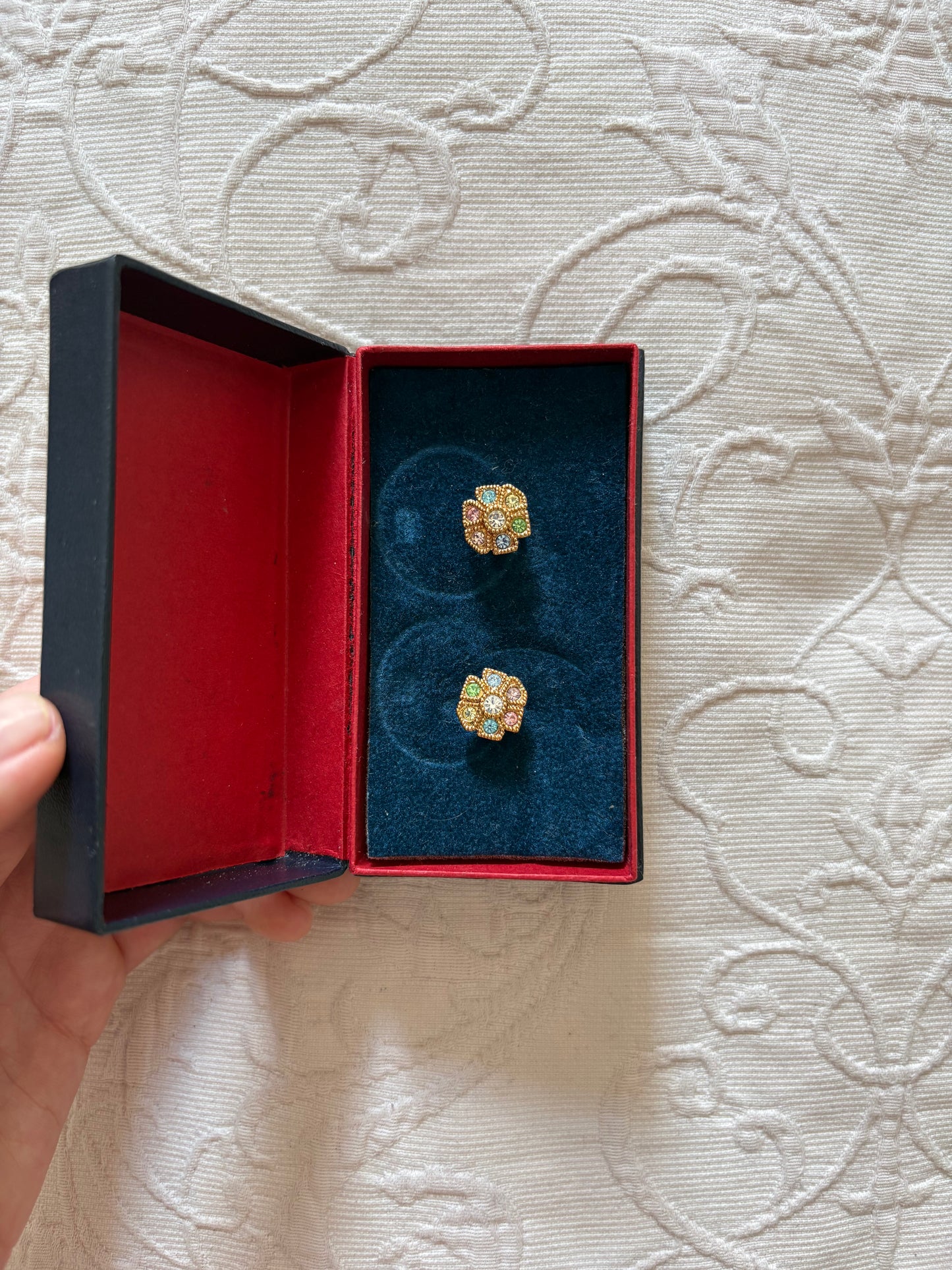Avon "Flower Facets" Earrings, 1992