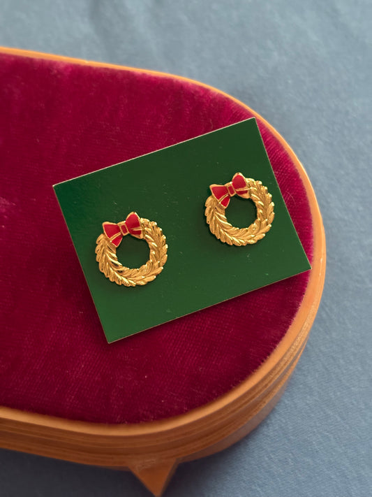 Kolczyki Avon «Holiday Wreath»,1987 rok