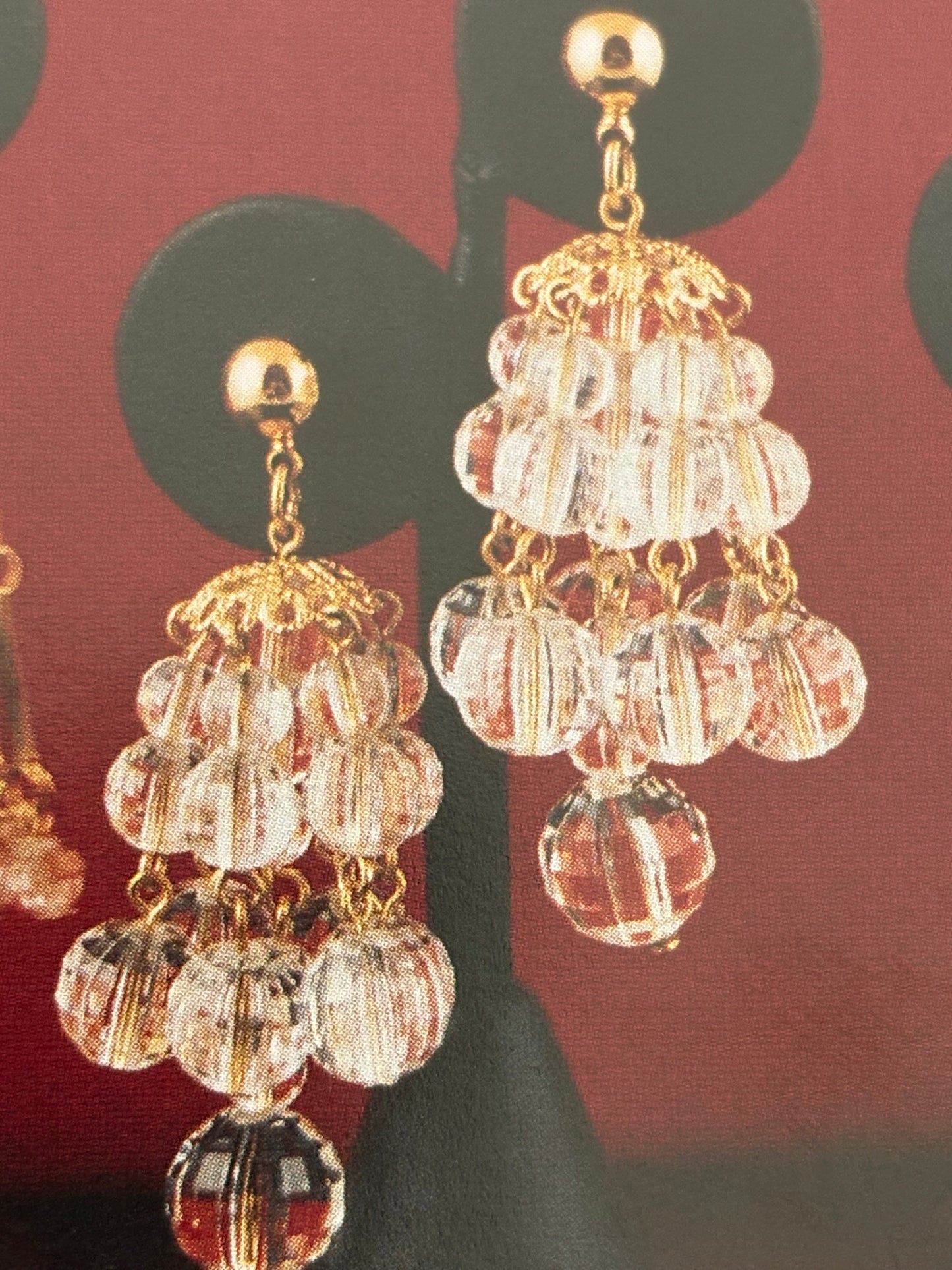 Avon "Faceted Shower" Earrings, 1992