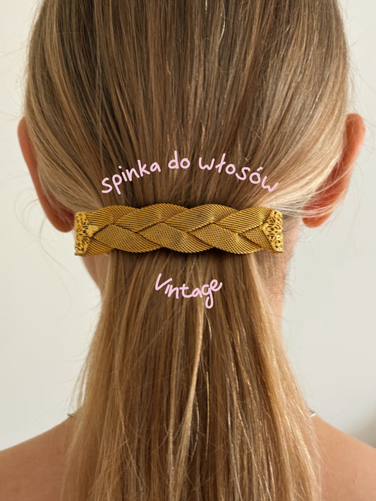 Pleciona vintage spinka do włosów ❤️