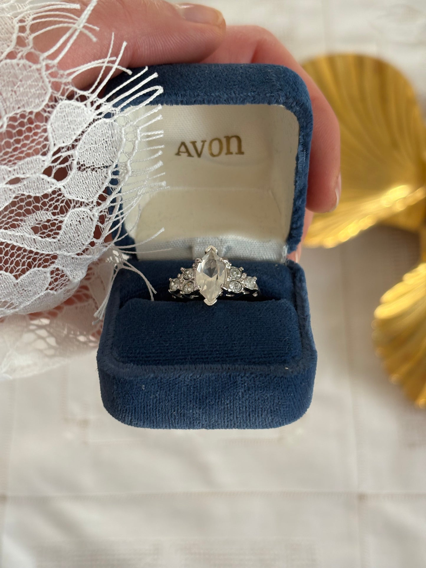 Avon "Brilliant Marquis" Ring, 1986