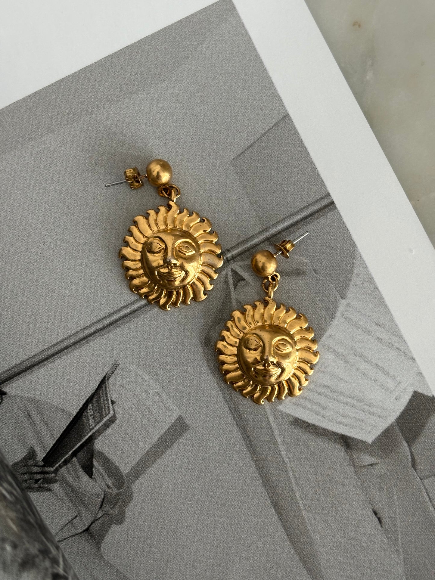 Kolczyki Napier „Słońce”,lata 1960-1970