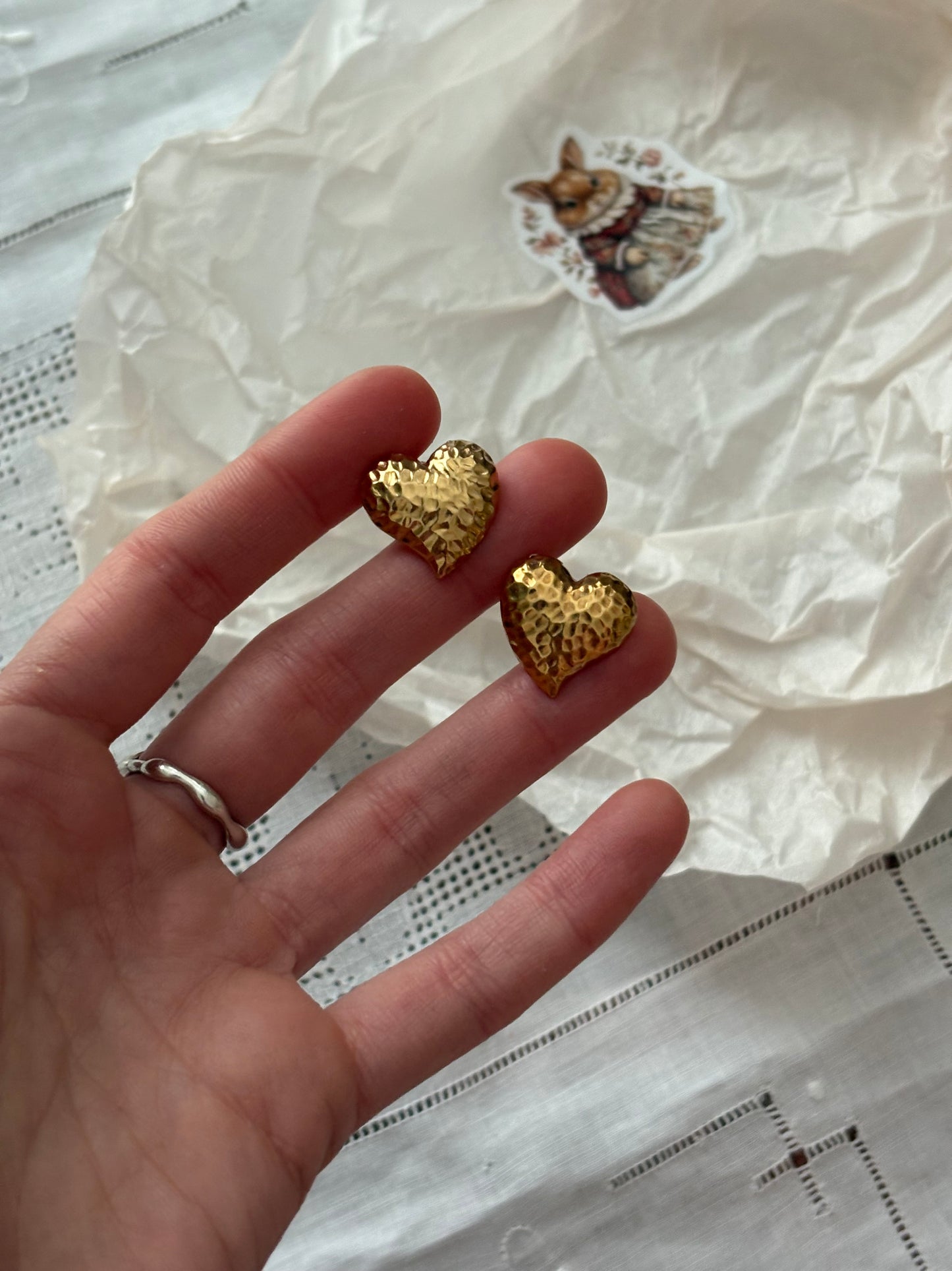 Kolczyki Avon «Precious hearts» (nie są sygnowane) 1987 r.❤️❤️❤️