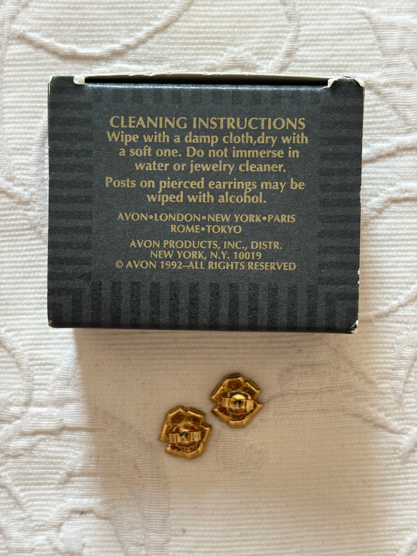 Avon "Flower Facets" Earrings, 1992