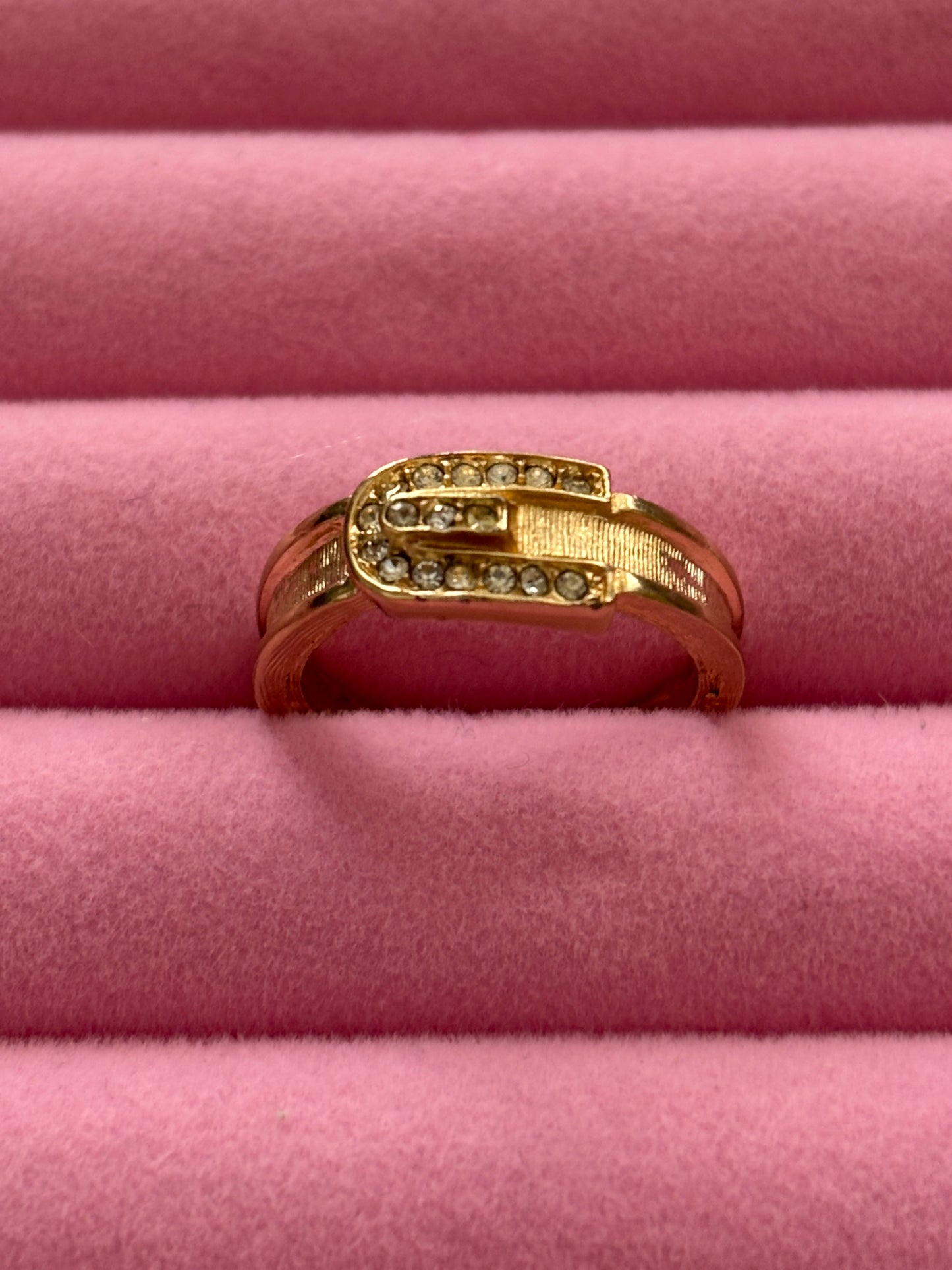 Avon Gold-Plated "Buckle Ring," 1973