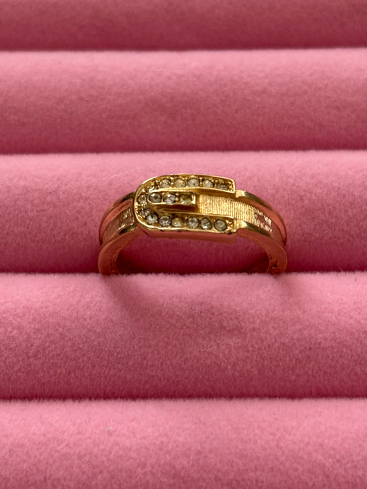 Avon Gold-Plated "Buckle Ring," 1973