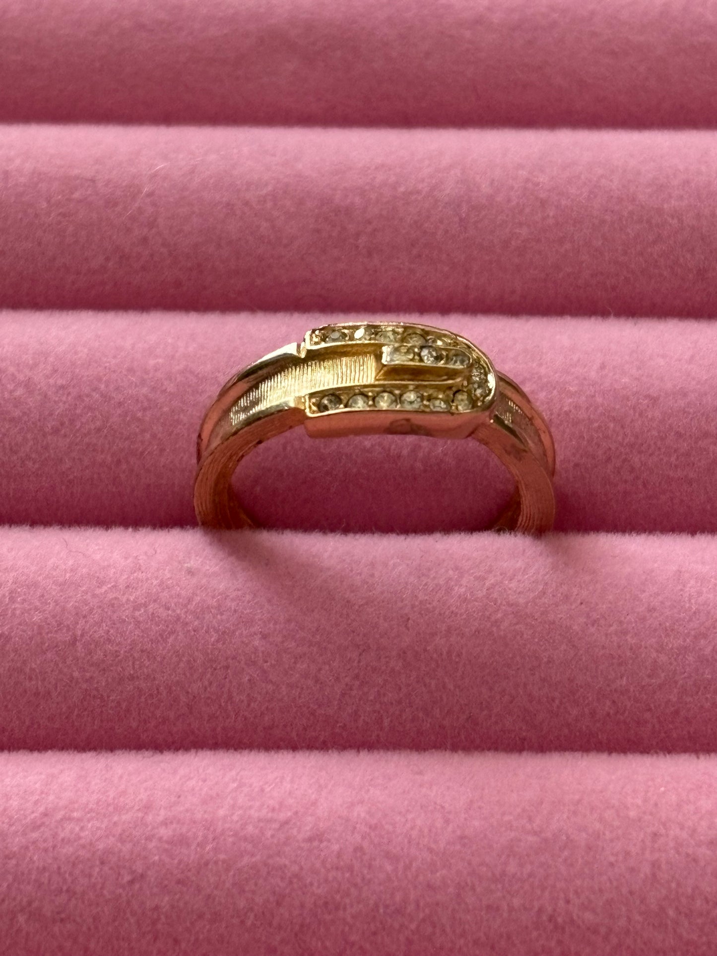 Avon Gold-Plated "Buckle Ring," 1973