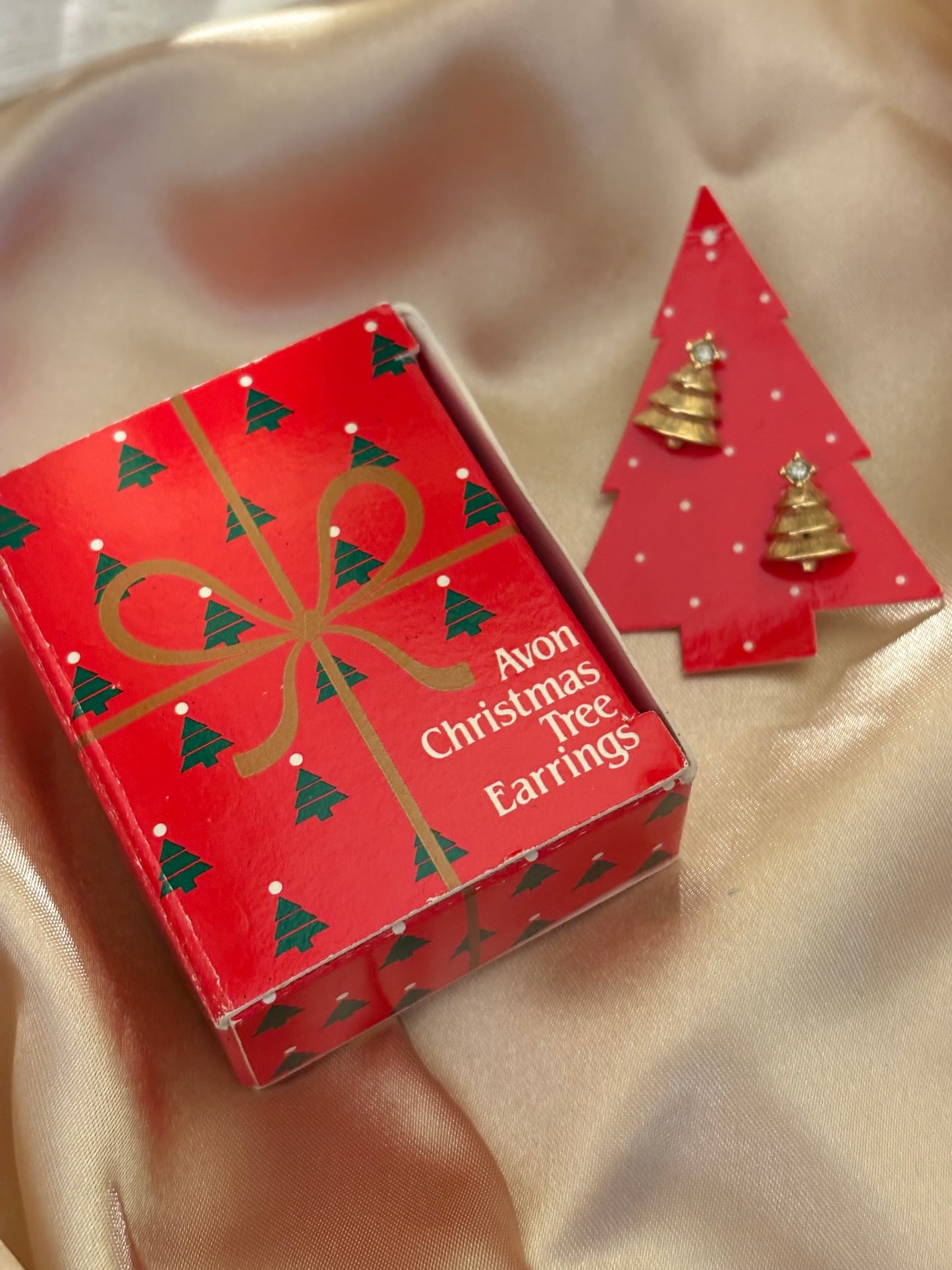 Kolczyki Avon “ Christmas Tree”,1986 rok