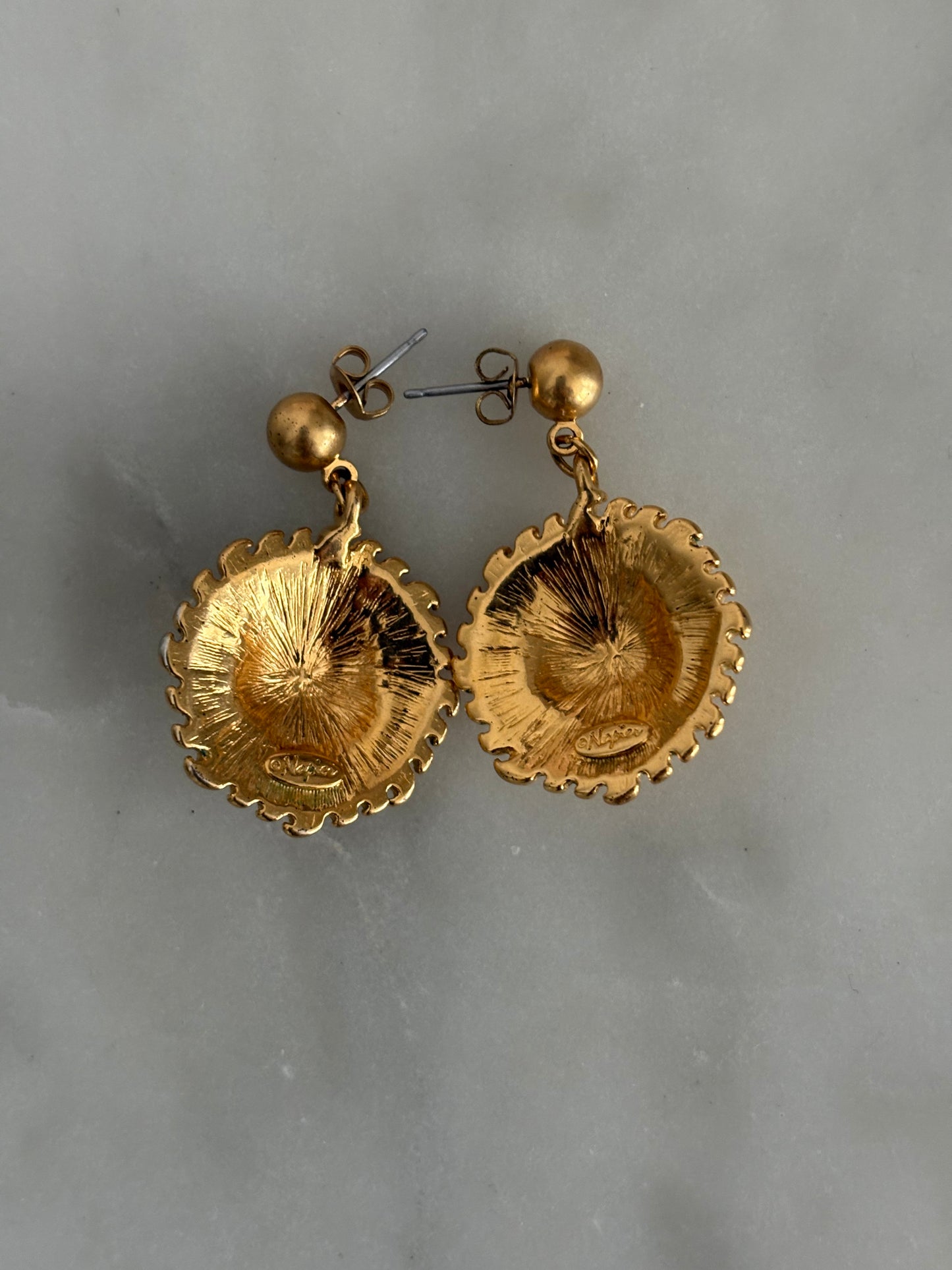 Kolczyki Napier „Słońce”,lata 1960-1970