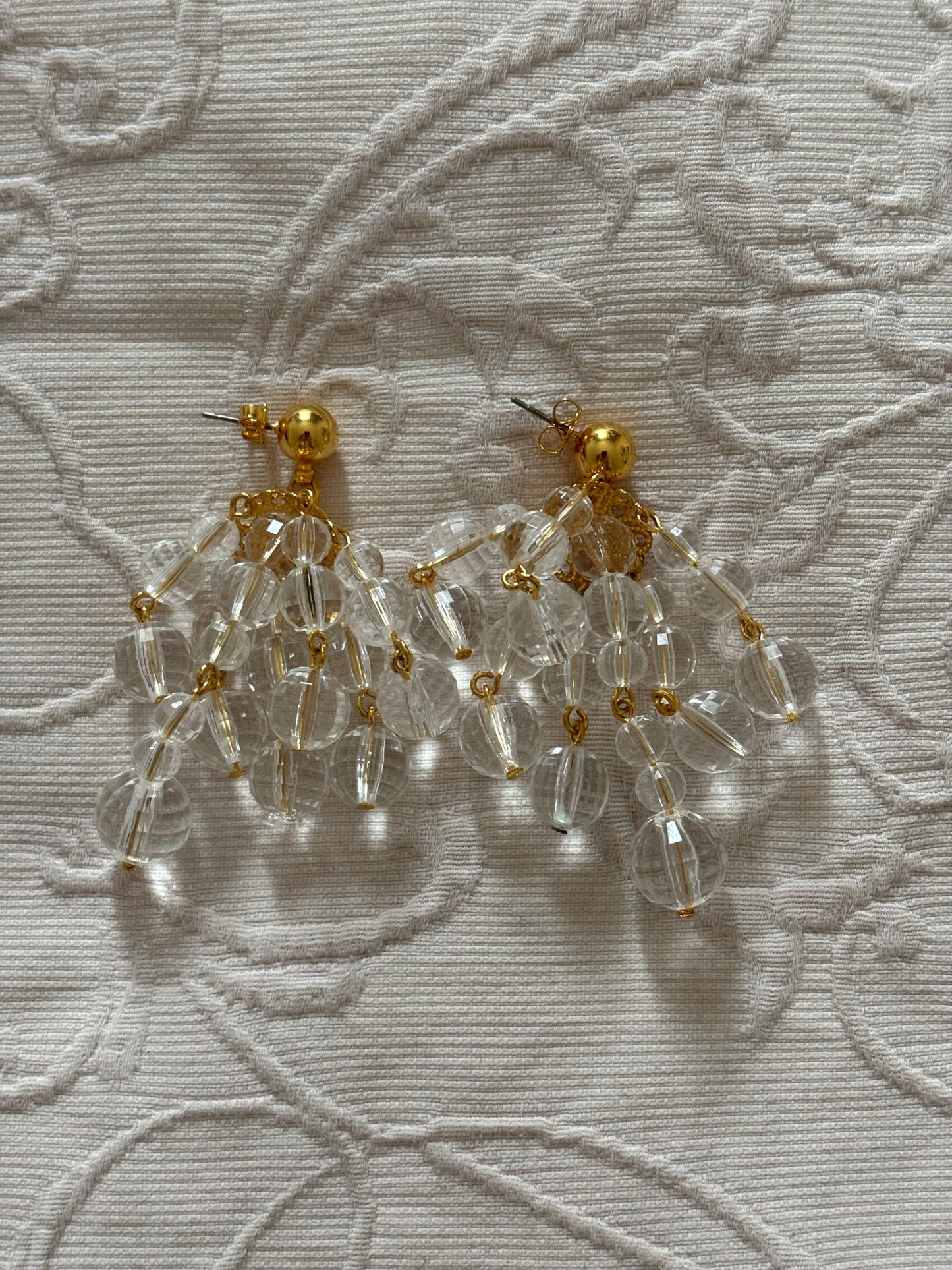 Avon "Faceted Shower" Earrings, 1992