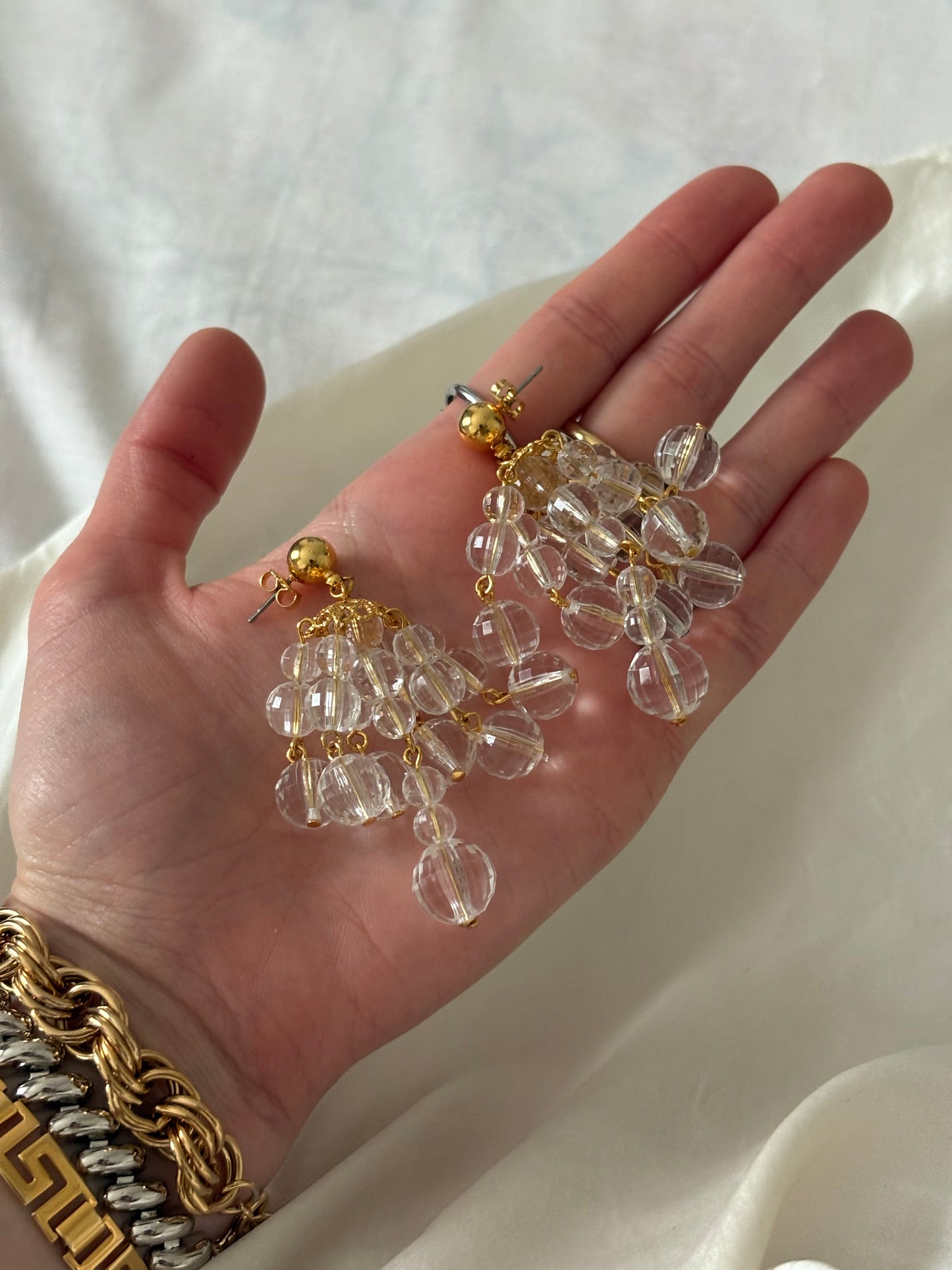Avon "Faceted Shower" Earrings, 1992