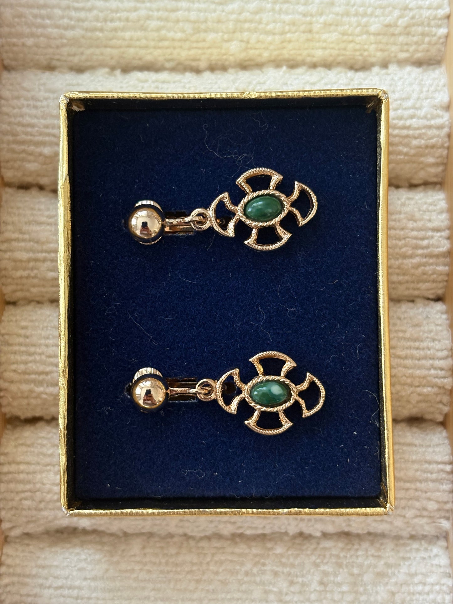 Avon "Baroness" clip-on earrings, 1973