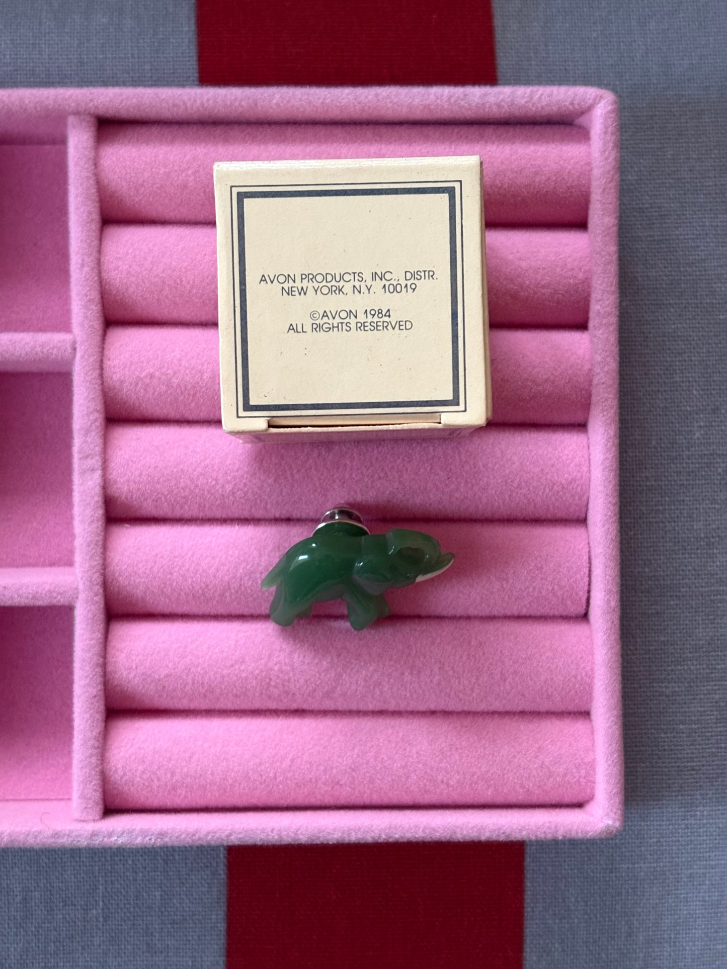 Avon "LUCKY FRIENDS ELEPHANT" brooch, 1984