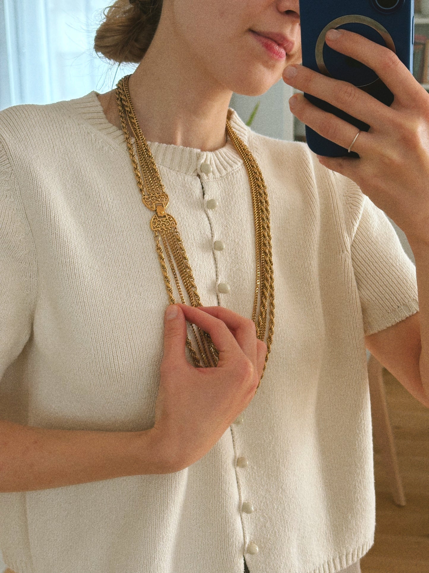 Multi-strand necklace by Monet, 1960s/70s