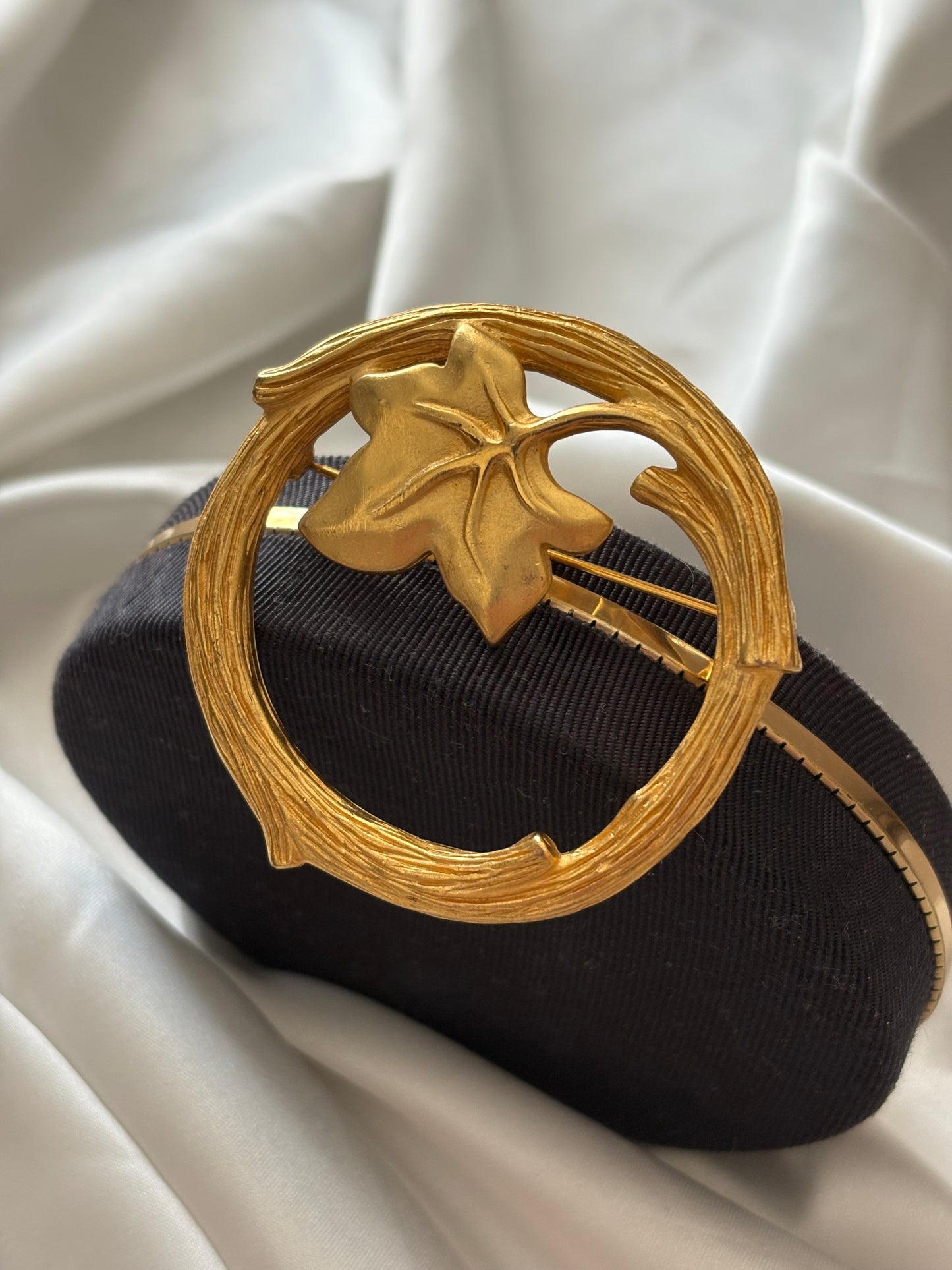 Givenchy gold-plated ivy brooch