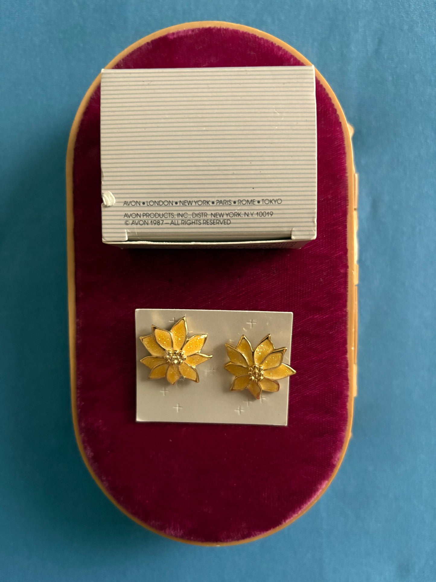 Kolczyki Avon „White Christmas” (1987)