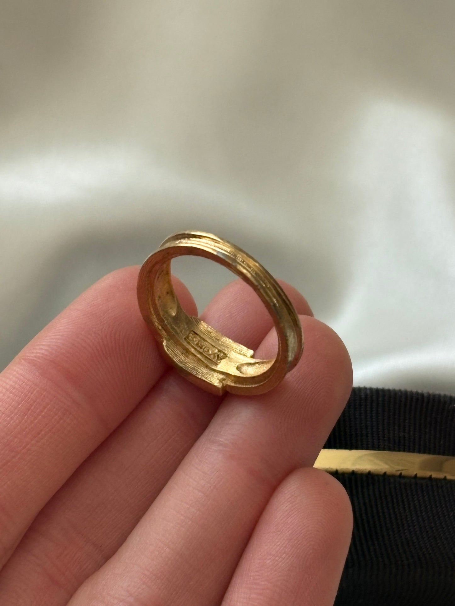 Avon Gold-Plated "Buckle Ring," 1973