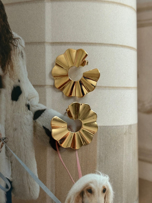 Pozłacane kolczyki Avon,1986 rok