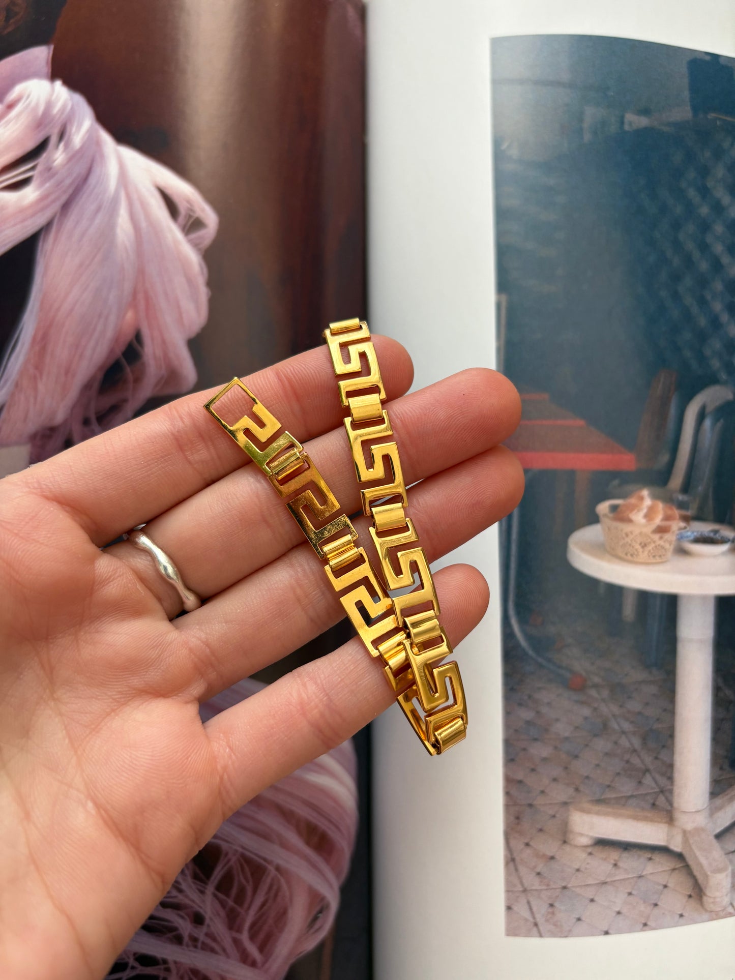 Avon bracelet with a Greek motif