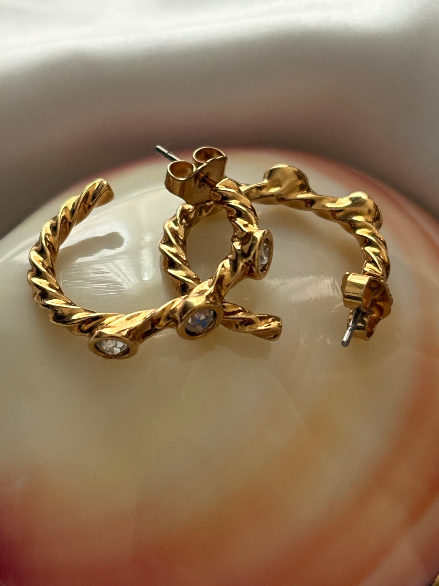 Avon "Brilliant Hoop" earrings, 1991
