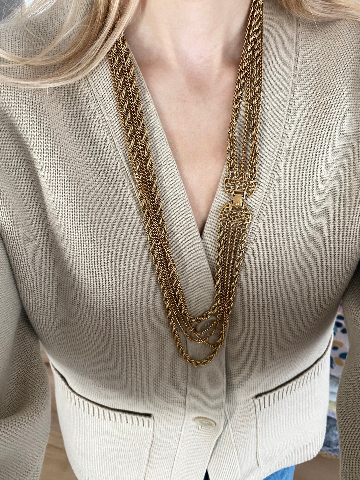 Multi-strand necklace by Monet, 1960s/70s