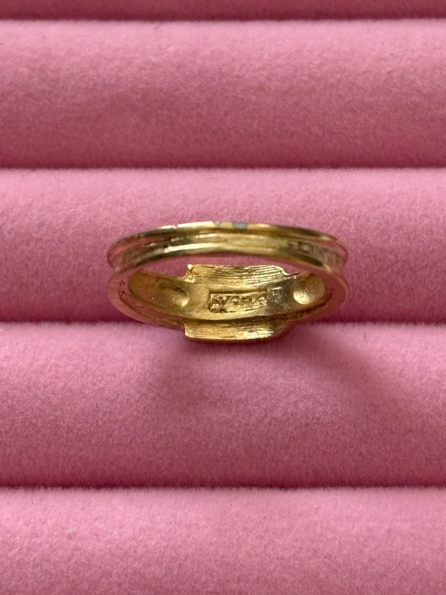 Avon Gold-Plated "Buckle Ring," 1973