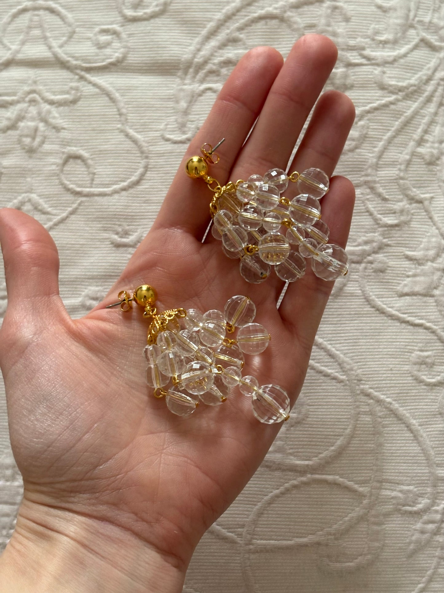 Avon "Faceted Shower" Earrings, 1992