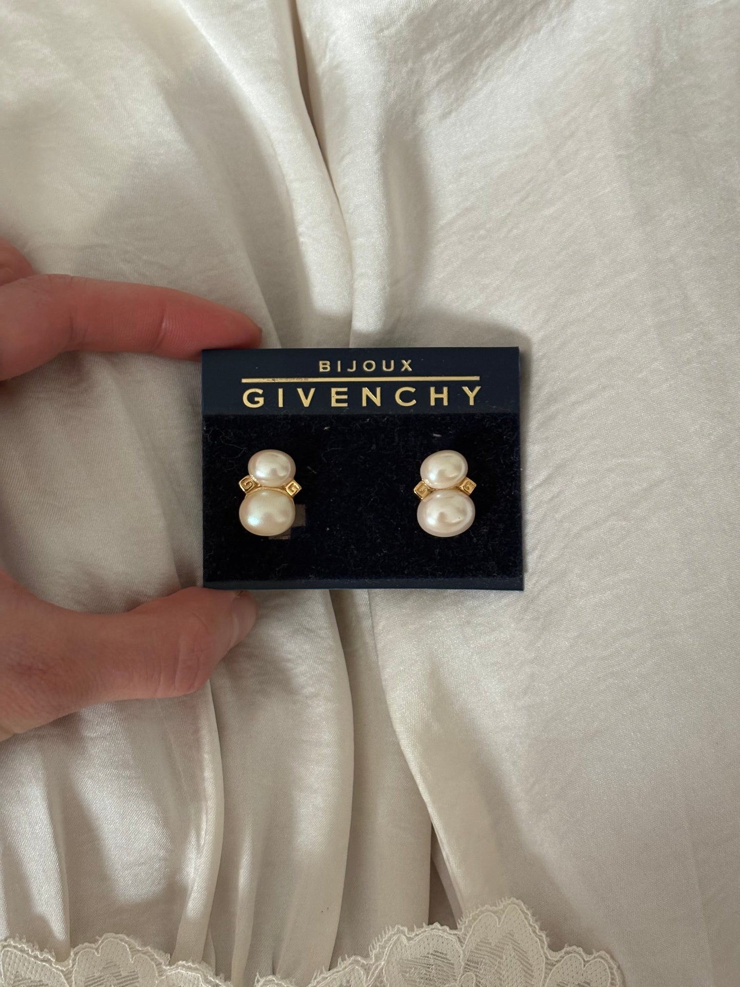 Vintage Givenchy pearl clip-on earrings