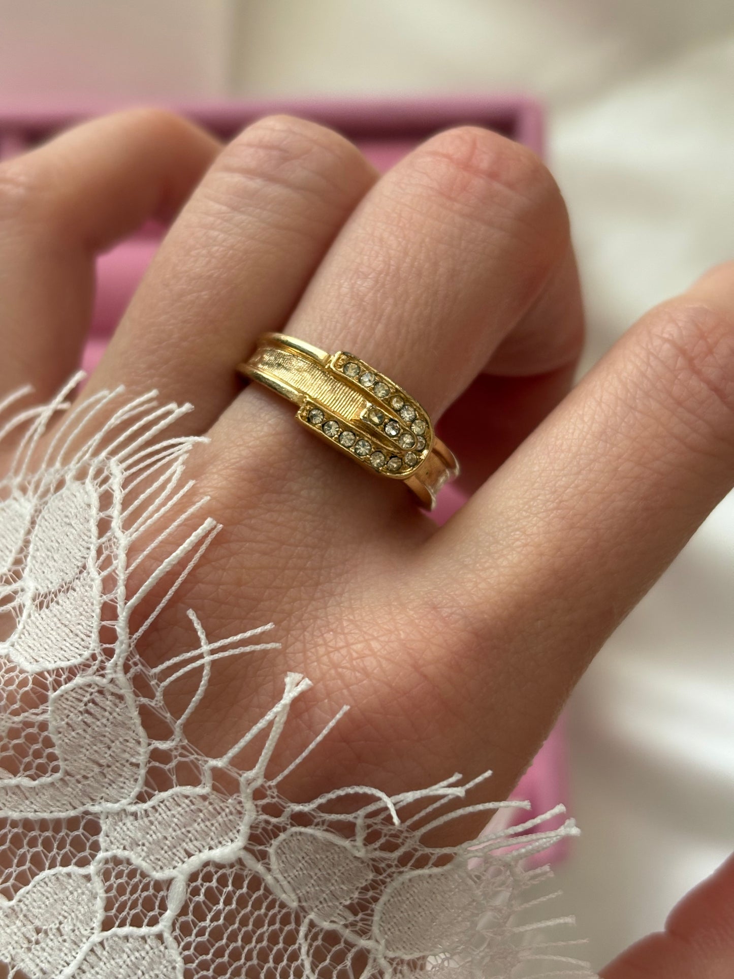 Avon Gold-Plated "Buckle Ring," 1973