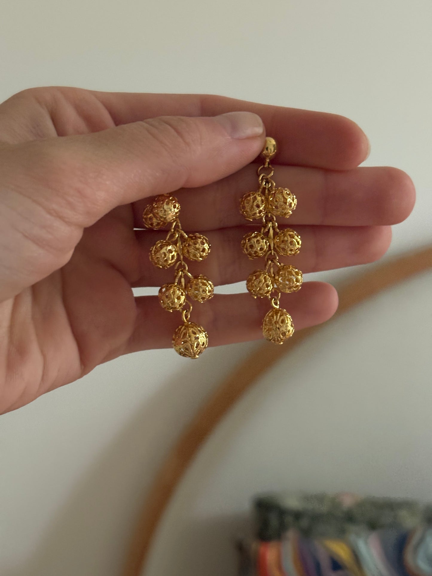 Avon "Filigree Shower" Earrings, 1992