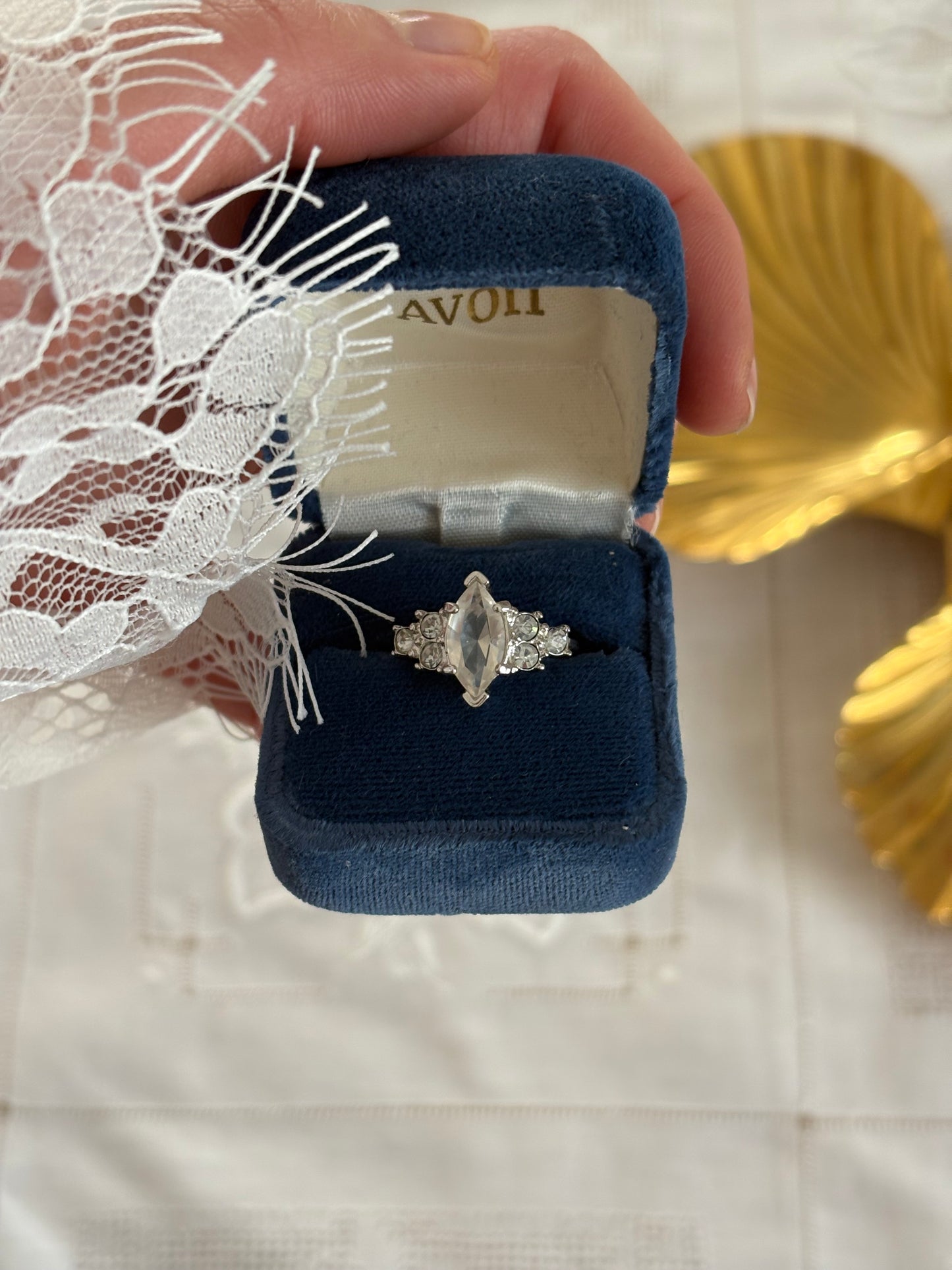 Avon "Brilliant Marquis" Ring, 1986